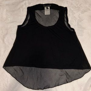 BCBG Generation Black Sheer Tank